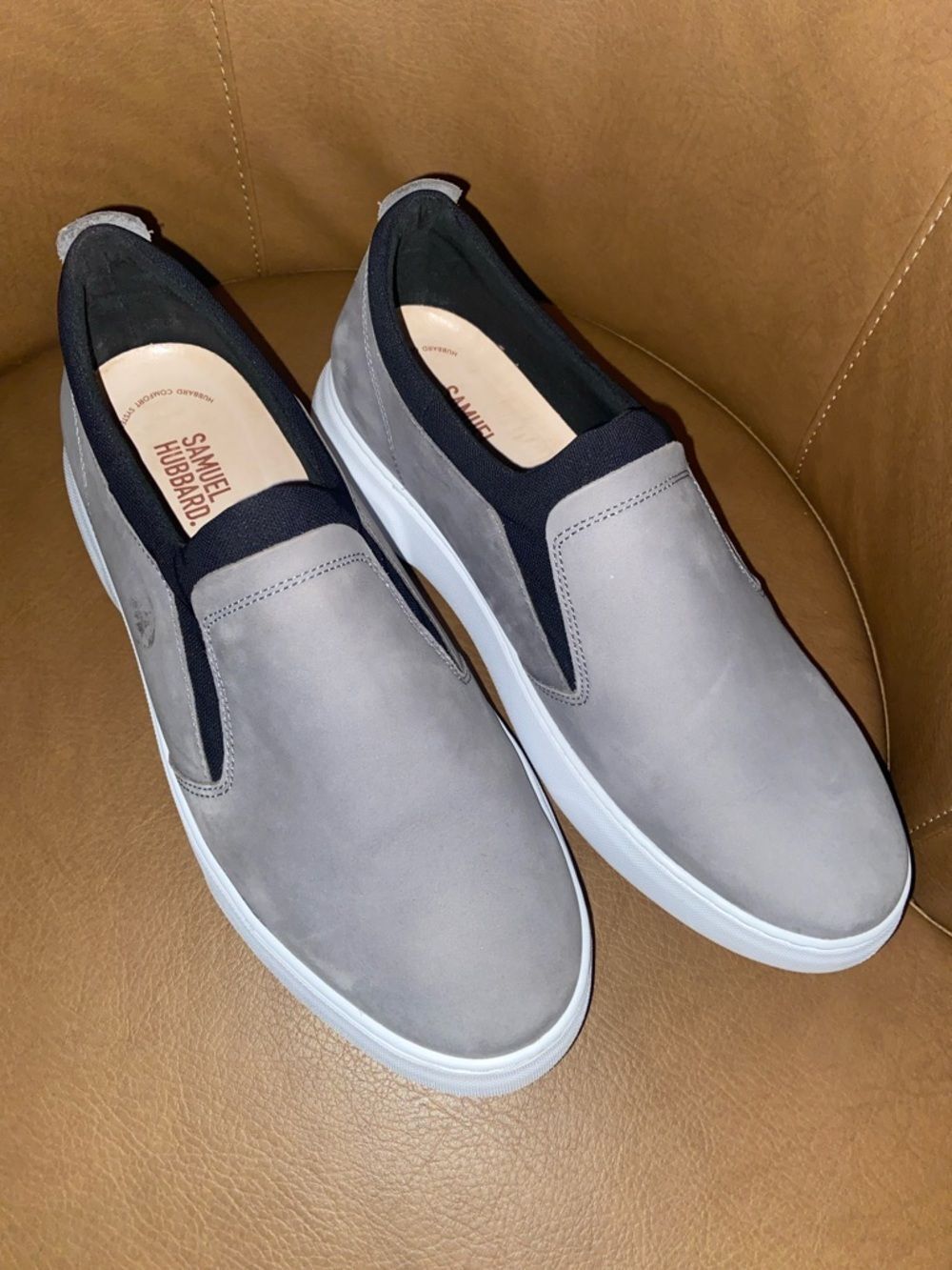 Samuel Hubbard Men's Gray Slip-On Sneaker 10.5